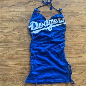 Hand Cut LA Dodgers Halter T-Shitt